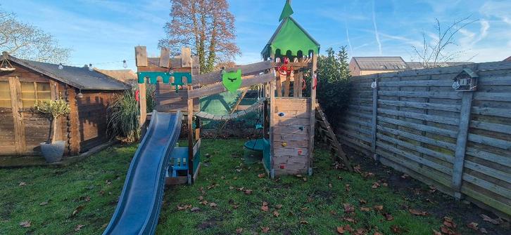 Fatmoose Speeltoestel Klimrek Riverrun Met Glijbaan, Enfants & Bébés, Jouets | Extérieur | Aires de jeux, Utilisé, Toboggan, Mur d'escalade