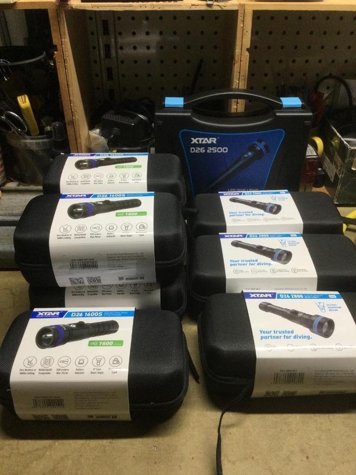 Nieuwe XTAR Duiklampen vanaf 109€ - Ecocheques, Watersport en Boten, Duiken, Nieuw, Duiklamp, Ophalen of Verzenden