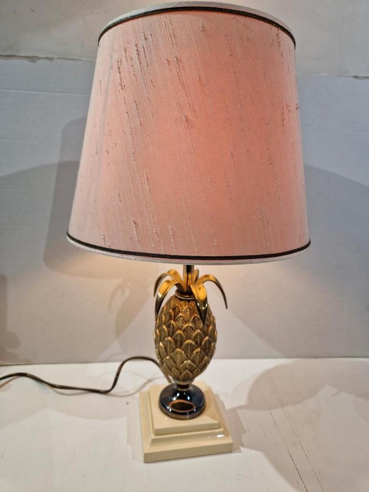 Ananas tafellamp , pineapple lamp , hollywood Regency, Antiek en Kunst, Antiek | Verlichting, Ophalen of Verzenden