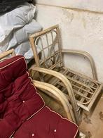 Natuurlijk kleur met bijpassende kussens, Huis en Inrichting, Stoelen, Ophalen, Gebruikt, Twee, Riet of Rotan