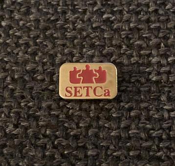 PIN - SETCa - BBTK - ABVV - SOCIALISTISCHE VAKBOND, Verzamelen, Verzenden, Gebruikt, Overige onderwerpen, Speldje of Pin