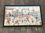 Mooie grote erg oude aquarel China, Ophalen