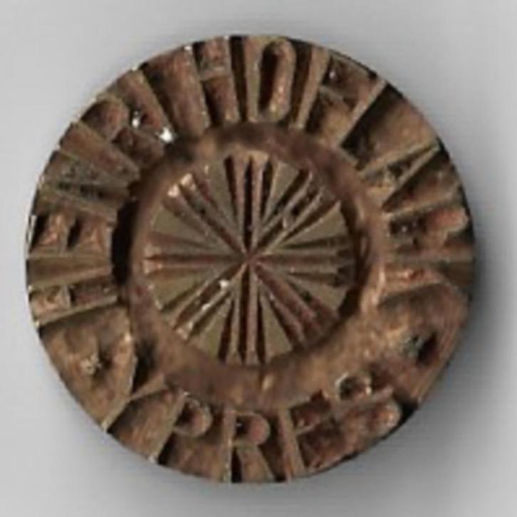 Unieke  oude stempel HENRI HOFLACK * YPRES*, Verzamelen, Biermerken, Ophalen of Verzenden