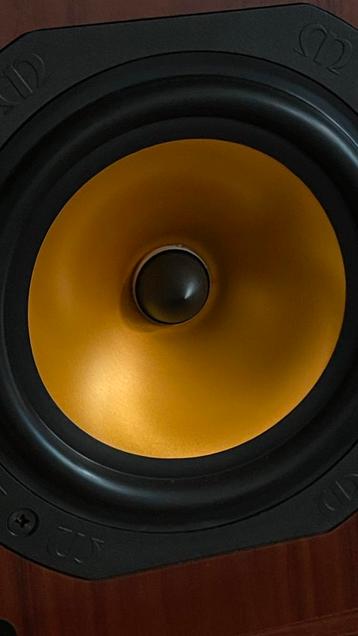 Haut-parleurs Monitor Audio en bois de rose doré, Autres marques, Enlèvement ou Envoi, Comme neuf, Haut-parleurs Frontaux, Arrière ou Stéréo