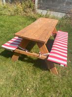 Kinderpicknicktafel, Tuin en Terras, Gebruikt, Rechthoekig, Hout, Ophalen