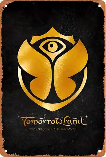 Reclamebord vintage Tomorrowland 3 - mancave poolhouse nieuw beschikbaar voor biedingen