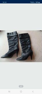 Bottes P.38 BRONX noir Talon 8,5 cm cuir, Enlèvement ou Envoi, Comme neuf, Noir