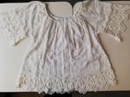 Witte kanten dames overtrekblouse korte m. 44/46, Ophalen of Verzenden, Zo goed als nieuw