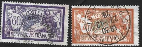 2 Postzegels Frankrijk 1920 Allegorieën (Type Merson), Postzegels en Munten, Postzegels | Europa | Frankrijk, Gestempeld, Ophalen of Verzenden