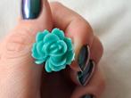 Stretch met turquoise kleurige bloem 10mm, Handtassen en Accessoires, Piercings, Ophalen, Nieuw, Overige materialen, Overige typen