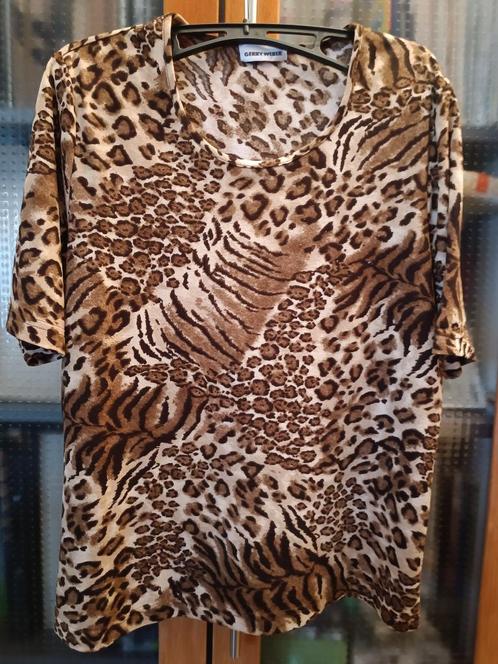 Gerry Weber mooie verfijnde shirt, Kleding | Dames, T-shirts, Gedragen, Bruin, Korte mouw, Ophalen of Verzenden