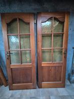 2 Massief houten binnendeuren met glas, Ophalen, Glas, Binnendeur