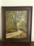 Olieverf schilderij bos bomen Gesigneerd E Govers, Ophalen of Verzenden
