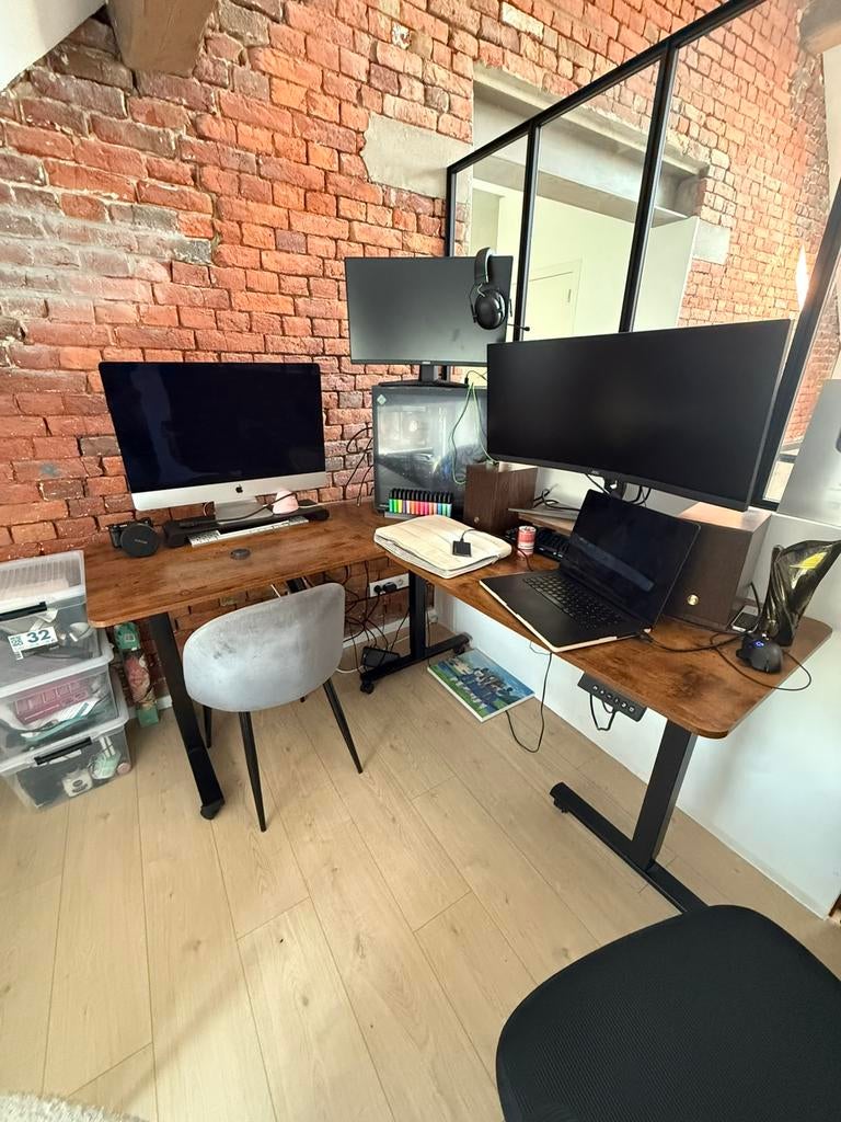 Bureau ajustable electrique, Maison & Meubles, Bureaux, Comme neuf, Bureau assis-debout, Enlèvement