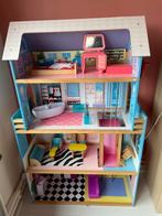Poppenhuis met meubels en pop, Kinderen en Baby's, Speelgoed | Poppenhuizen, Ophalen, Gebruikt, Poppenhuis