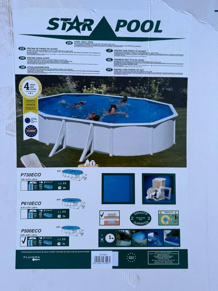 Zwembad staalwand Gre, Tuin en Terras, Zwembaden, Zo goed als nieuw, Ophalen