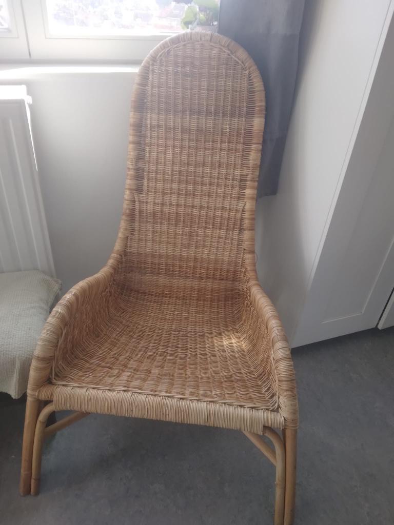 fauteuil en rotin en parfait état, Maison & Meubles, Enlèvement, Comme neuf, Osier ou Rotin