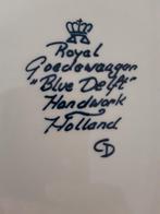 Royal Goedewagen "Blue Delft" bord rond met bloemen, Ophalen