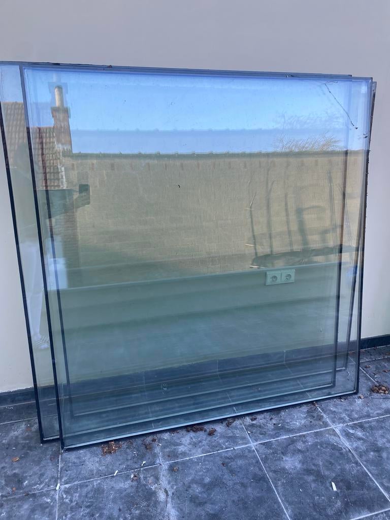 Dubbelglas uit veranda, Ophalen, Gevelraam of Ruit, Gebruikt, 120 tot 160 cm