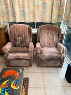 Zetels, Huis en Inrichting, Fauteuils, Ophalen, Gebruikt, 50 tot 75 cm, Leer