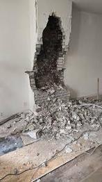 Potvietlaan,metaalbalk steken,draagmuur afbreken