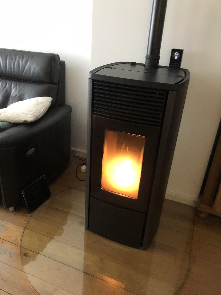 Beschermplaat glas onder kachel, Ophalen