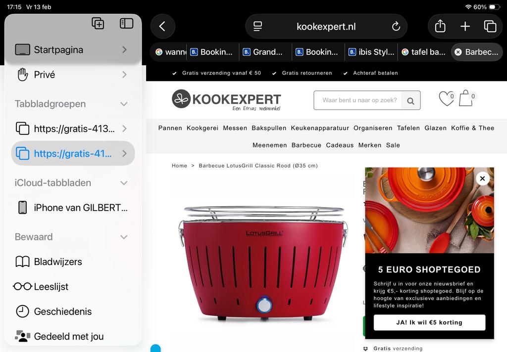 Tafel bbq, Huis en Inrichting, Ophalen, Zo goed als nieuw