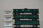 fleischmann 945687B+89+84-SNCB-auto/NMBS-ex-DR-reizigers, Ophalen of Verzenden, Fleischmann