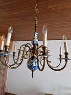 Luster met wit/blauw porselein - 8 armen, Ophalen