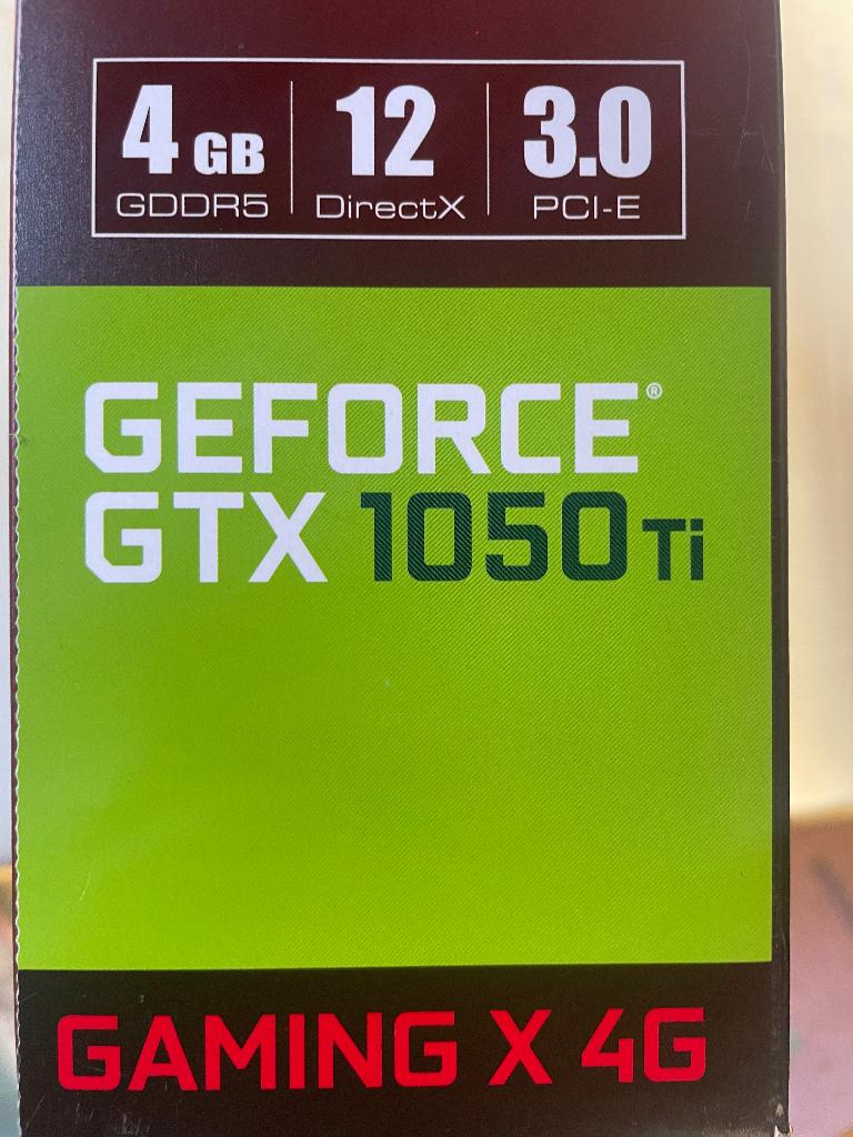 MSI Geforce gtx 1050ti GamingX, Ophalen, PCI-Express 3, HDMI, Nvidia