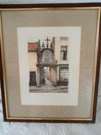 Ets water/Belgische chalcografie in reliëf 37/31cm, Ophalen of Verzenden