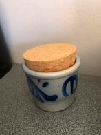 Oud mosterdpotje met deksel, Ophalen of Verzenden