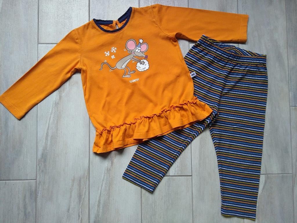 ✿ M92 - Woody pyjama thema muis, Kinderen en Baby's, Nacht- of Onderkleding, Meisje, Ophalen of Verzenden, Zo goed als nieuw