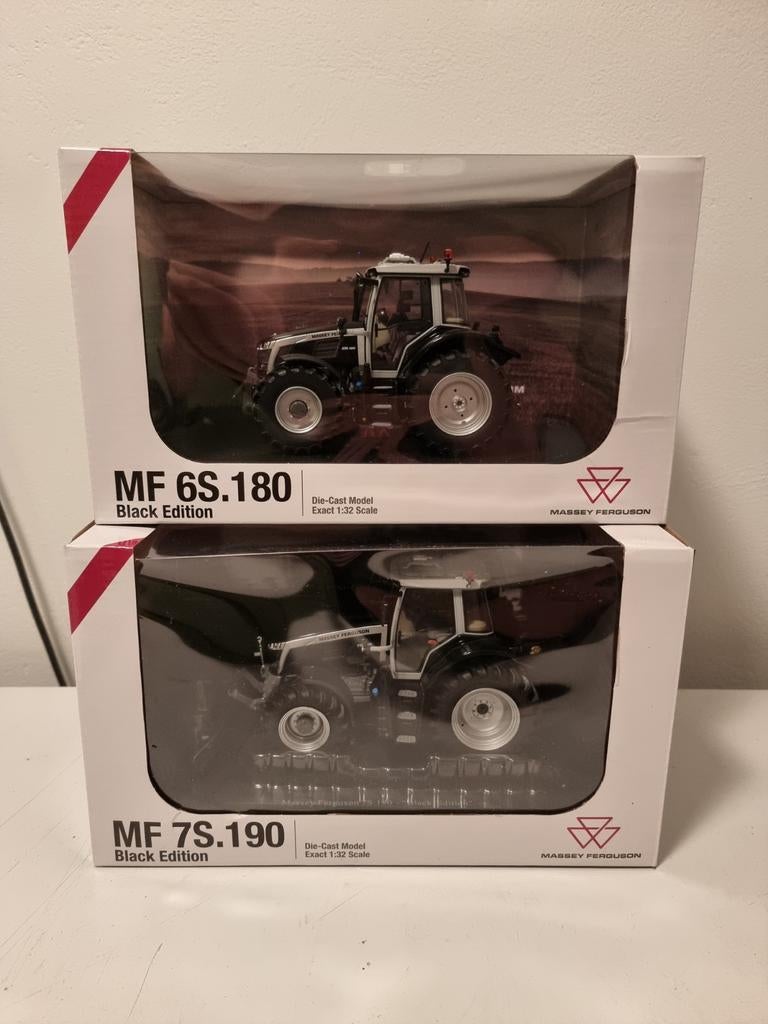 Set Massey Ferguson 6S.180 + Massey Ferguson 7S.190 Black UH, Hobby & Loisirs créatifs, Voitures miniatures | 1:32, Neuf, Tracteur et Agriculture