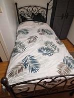 eenpersoonsbed+ metalen bedframe met verstelbare lattenbod, Huis en Inrichting, Slaapkamer | Bedden, Ophalen, 80 cm, Verstelbaar