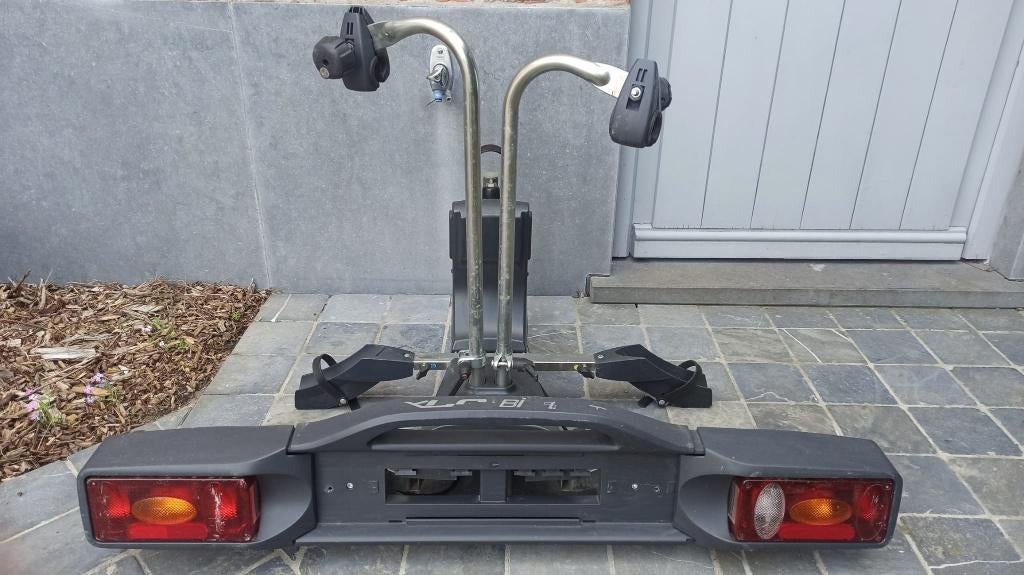 Twinny Load met lift, Auto diversen, Fietsendragers, Gebruikt, Trekhaakdrager, 2 fietsen, Brede banden, Elektrische fiets, Ophalen