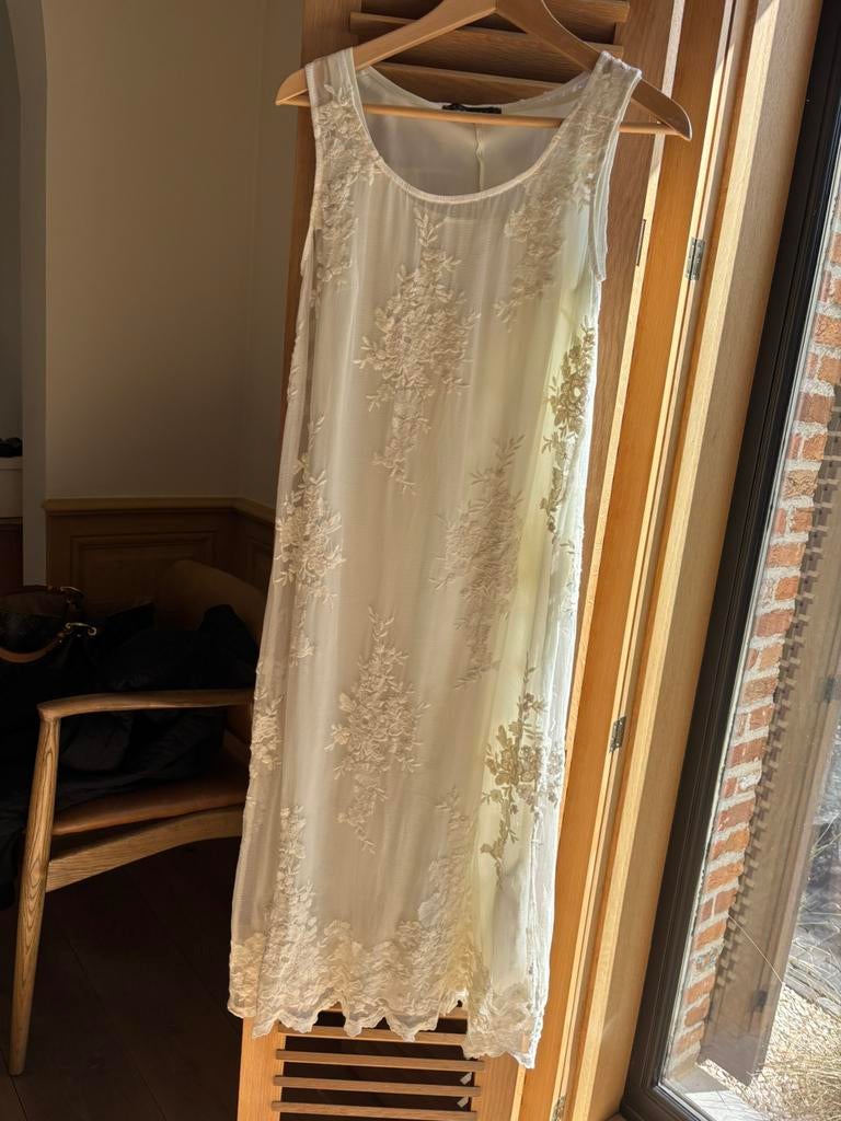 Twinset crèmekleurige kleedje maat XS, Ophalen, Zo goed als nieuw, Maat 34 (XS) of kleiner