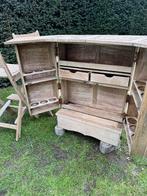 teak bartafel, Huis en Inrichting, Ophalen, Zo goed als nieuw