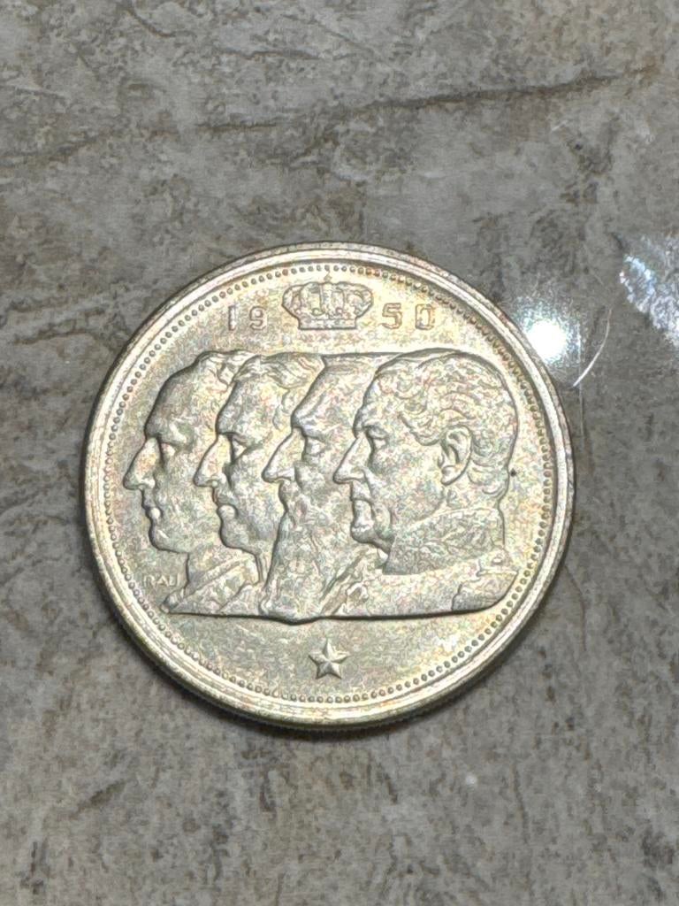 Pièce commémorative Belgique – 100 Francs 1950, Ophalen of Verzenden, Overig