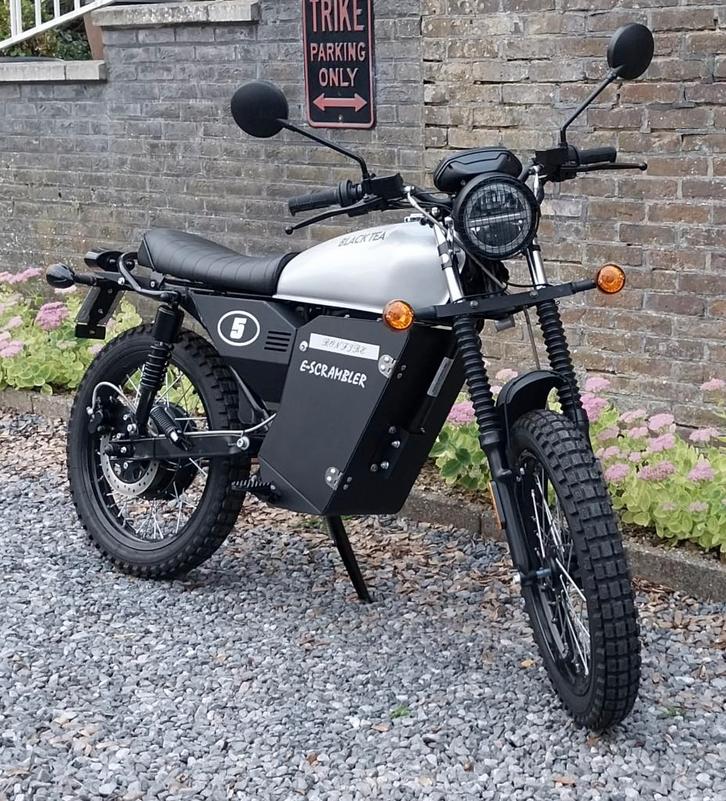 Elektrische bromfiets, E-Scrambler Bonfire,black tea, Fietsen en Brommers, Snorfietsen en Snorscooters, Nieuw, Overige merken