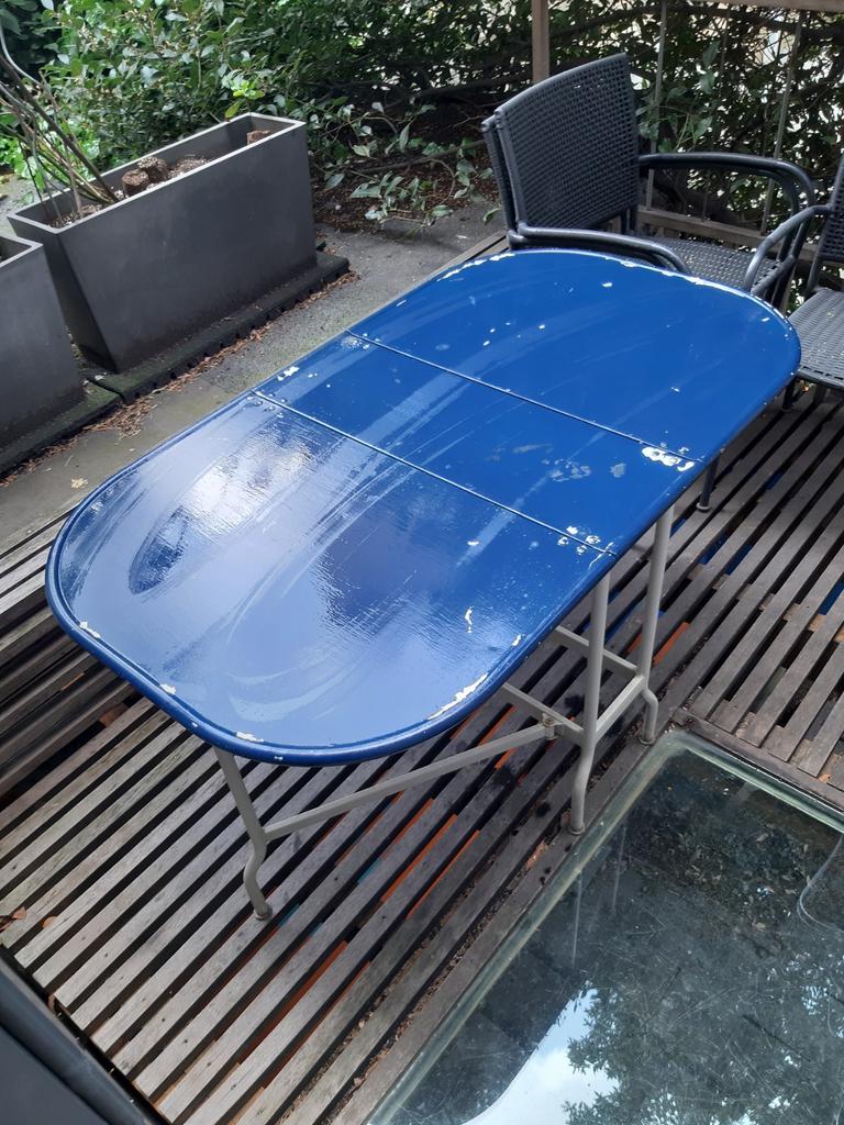 Opvouwbare tuintafel. 130 cm x 75 cm, Ophalen