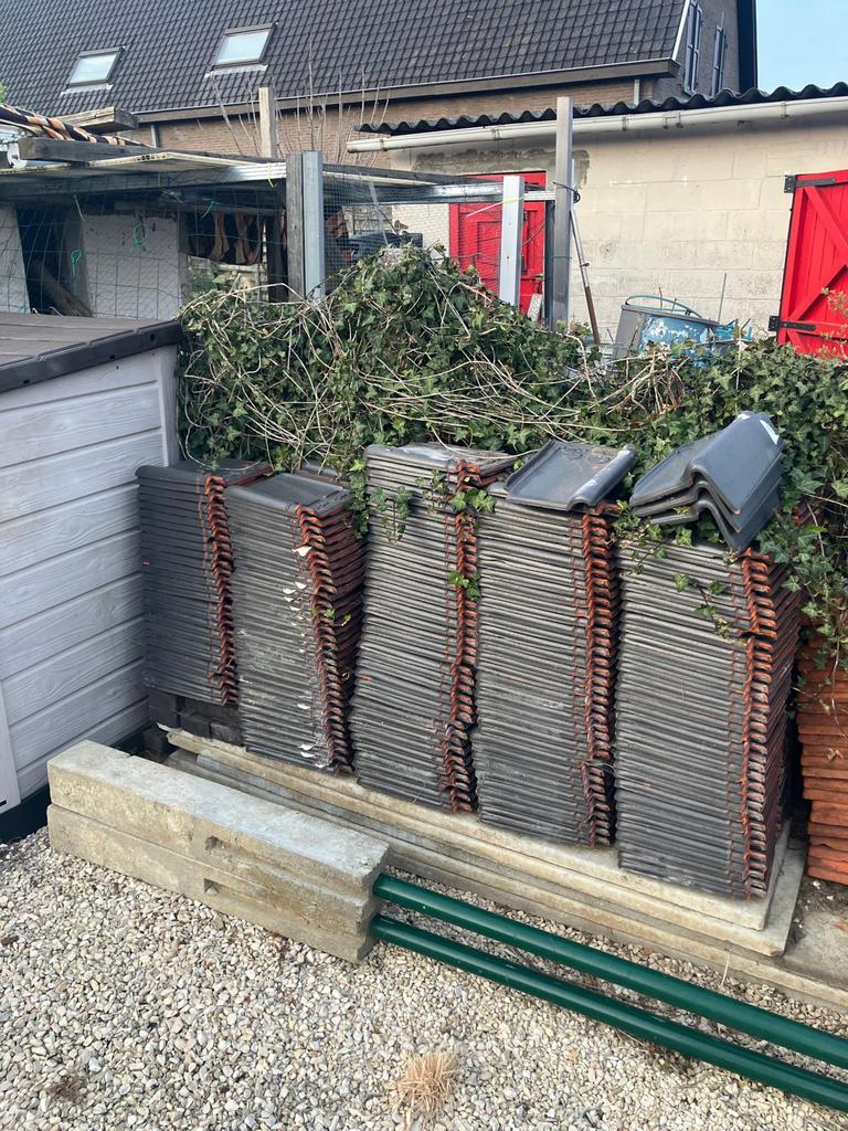 Pottelberg stormpannen, Ophalen, Zo goed als nieuw, 15 m² of meer, Dakpannen