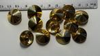 Set van 12 Vintage Goudkleurige Kegelknopen 18mm – Deadstock, Ophalen of Verzenden