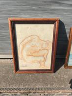 Dessin femme signe constant permeke, Antiek en Kunst, Ophalen of Verzenden