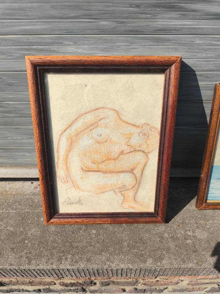 Dessin femme signe constant permeke, Antiek en Kunst, Kunst | Tekeningen en Fotografie, Ophalen of Verzenden