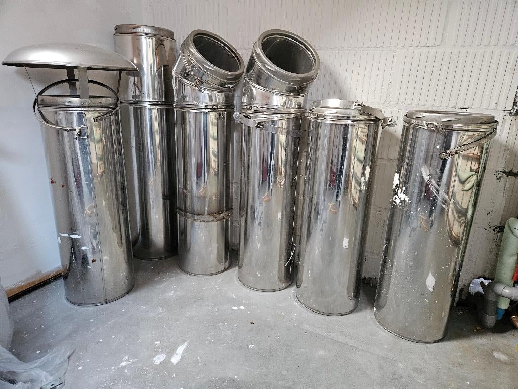 Selkirk dubbelwandige RVS rookkanaal 200/250mm, Ophalen, Zo goed als nieuw, Inox, Afvoer