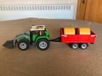 Playmobil Tractor met aanhangwagen (doos + boekje) 4-10 j, Kinderen en Baby's, Ophalen of Verzenden, Zo goed als nieuw, Complete set