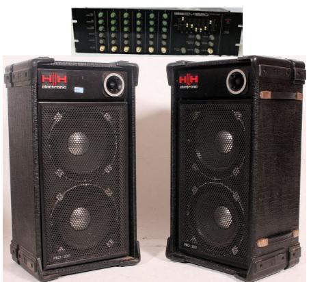 Ampli mélangeur Yamaha + Paire d’enceintes HH 200 PRO, Enlèvement, Utilisé
