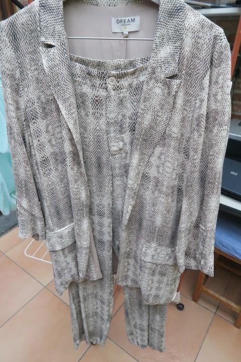 Broekpak nieuw slangenprint Dream Catcher mt 42-44, Kleding | Dames, Jasjes, Kostuums en Pakken, Kostuum of Pak, Maat 42/44 (L)
