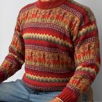Alpaka Trui Rood Maat M Handgebreide A uit Peru (S;M;L), Taille 38/40 (M), Envoi, Neuf, ANDERE